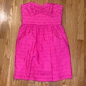 Shoshanna strapless eyelid dress